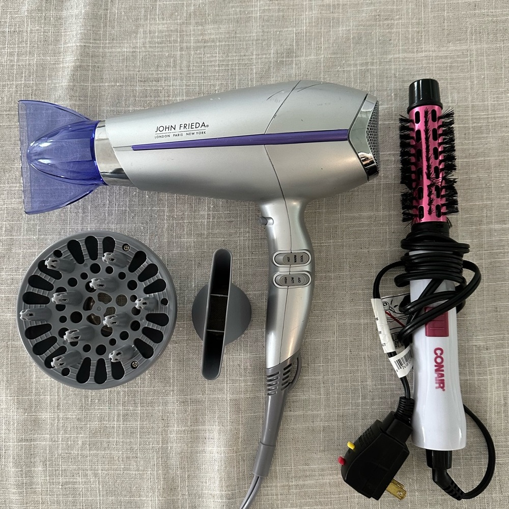 John Frieda Hairdryer and Conair Hair Styling Tool